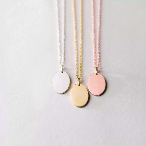 🔵𝟲𝟱%𝗢𝗙𝗙 𝗯𝘂𝗻𝗱𝗹𝗲𝘀 𝟯+🔵 NEW Oval Charm Stainless Steel Necklace - Picture 5 of 15